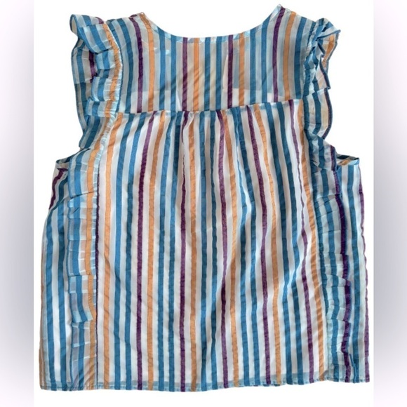 Anthropologie Maeve Elisabetta Ruffled Blouse Size 10 - Picture 10 of 12